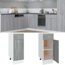 Drawer Bottom Cabinet Grey Sonoma 30x46x81.5cm Engineered Wood
