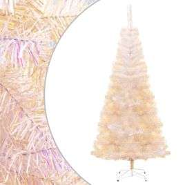 Briet Artificial Christmas Tree Iridescent Tips White 180cm PVC