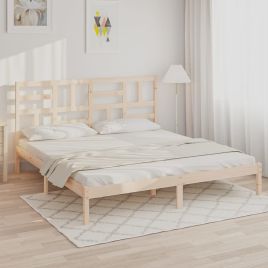 Bed Frame Solid Wood 180x200 cm Super King Size
