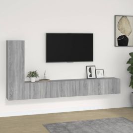 3 Piece TV Cabinet Set Grey Sonoma Engineered Wood
