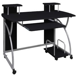 Computer Desk Black 110x52x88.5 cm Engineered Wood