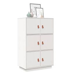 Highboard White 67x40x108.5 cm Solid Wood Pine