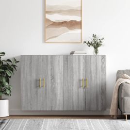 Wall Mounted Cabinets 2 Pieces Grey Sonoma 69.5x34x90 cm