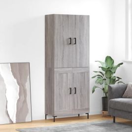 Highboard Grey Sonoma 69.5x34x180 cm Engineered Wood