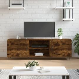 TV Cabinet Smoked Oak 150x30x50cm Engineered Wood