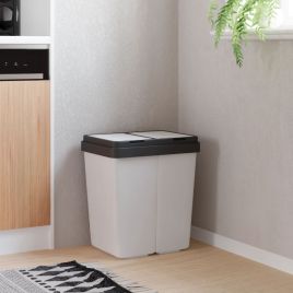 Dual Bin White 2x25 L