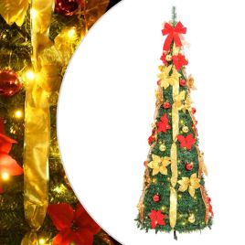 GLIMMERA Artificial Christmas Tree Pop-up 100 LEDs Green 150 cm