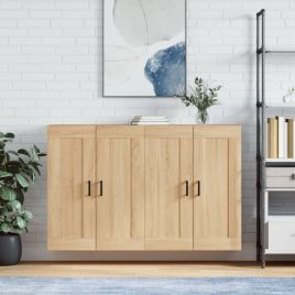 Wall Mounted Cabinets 2 Pieces Sonoma Oak Engineered Wood