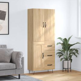 Highboard Sonoma Oak 69.5x34x180 cm Engineered Wood