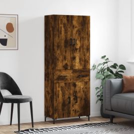 Highboard Smoked Oak 69.5x34x180 cm Engineered Wood