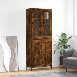 Highboard Smoked Oak 69.5x34x180 cm Engineered Wood