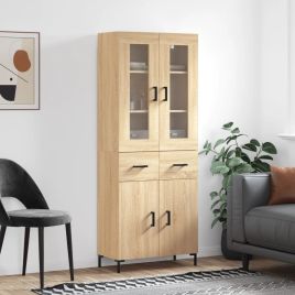 Highboard Sonoma Oak 69.5x34x180 cm Engineered Wood