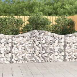 Arched Gabion Baskets 14 Pieces 200x30x100/120 cm Galvanised Iron