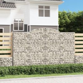 Arched Gabion Baskets 17 pcs 300x50x180/200 cm Galvanised Iron