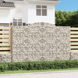 Arched Gabion Baskets 12 pcs 300x50x200/220 cm Galvanised Iron