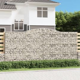 Arched Gabion Baskets 3 pcs 400x50x180/200 cm Galvanised Iron