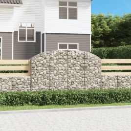 Arched Gabion Basket 200x30x120/140 cm Galvanised Iron