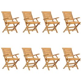 Folding Garden Chairs 8 pcs 56x63x90 cm Solid Wood Teak