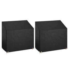 Garden Bench Covers 2 pcs 8 Eyelets 130x70x70/88 cm Polyethylene