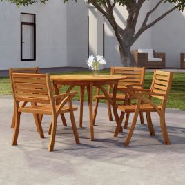 Garden Table Ã˜ 110 cm Solid Wood Acacia