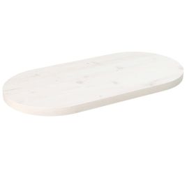 Table Top White 60x30x2.5 cm Solid Wood Pine Oval