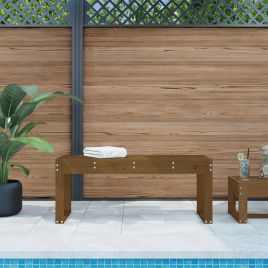 Garden Bench Honey Brown 110x38x45 cm Solid Wood Pine