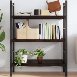 Wall Shelf Dark Grey 100x50x6 cm Treated Solid Wood Oak