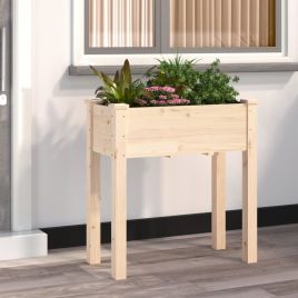 Planter with Liner 71x37x76 cm Solid Wood Fir