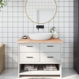 Bathroom Countertop 100x60x(2-4) cm Untreated Solid Wood