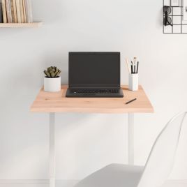 Table Top 60x60x2 cm Untreated Solid Wood Oak