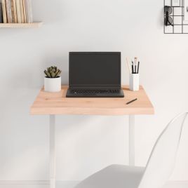 Table Top 60x60x4 cm Untreated Solid Wood Oak