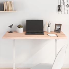 Table Top 100x60x2 cm Untreated Solid Wood Oak