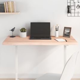 Table Top 100x60x4 cm Untreated Solid Wood Oak