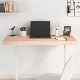 Table Top 100x60x6 cm Untreated Solid Wood Oak