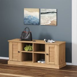 Shoe Bench VIGO 106x35x40cm Solid Wood Pine