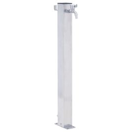 Garden Water Column 40 cm Stainless Steel Square