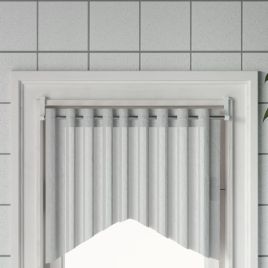 Curtain Rails 2 Pcs White and Silver 60-105cm Aluminium