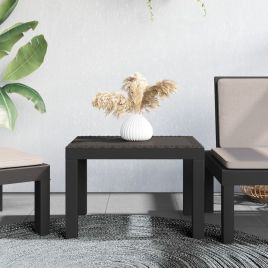 Garden Table Anthracite 59x47x40 cm PP