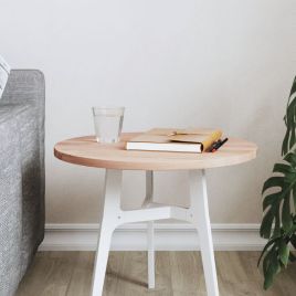 Table Top 40x1.5 cm Round Solid Wood Beech