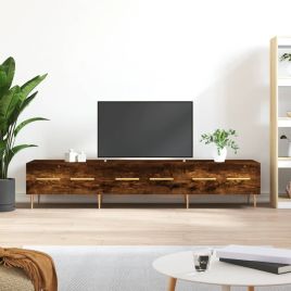 TV Cabinet Smoked Oak 150x36x30 cm Engineered Wood
