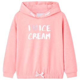 Kids' Hooded Sweatshirt Bright Pink 92