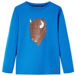 Kids' T-shirt with Long Sleeves Cobalt Blue 116