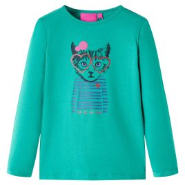 Kids' T-shirt with Long Sleeves Bright Green 104