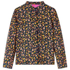 Kids' Shirt with Band Collar Navy 104