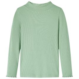 Kids' T-shirt with Long Sleeves Mock Turtleneck Dark Mint 128