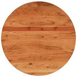 Table Top Ø70x3.8 cm Round Solid Wood Acacia