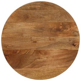 Table Top 60x3.8 cm Round Solid Wood Mango