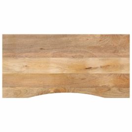 Desk Top with Curve 110x50x2.5 cm Solid Wood Rough Mango