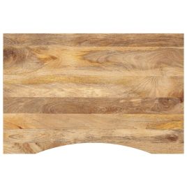 Desk Top with Curve 100x60x2.5 cm Solid Wood Rough Mango