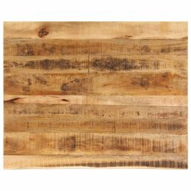 Table Top 90x80x2.5 cm Live Edge Solid Wood Rough Mango